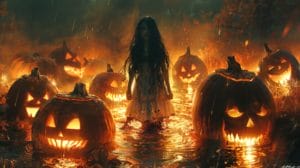 Ein Mädchen in der Dunkelheit