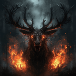 Ein schwarzer Hirsch