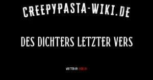 Des Dichters letzter Vers