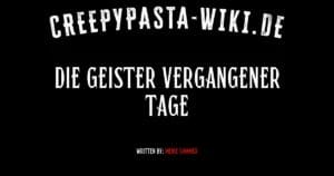 Die Geister vergangener Tage