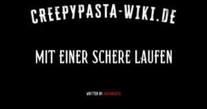 Mit einer Schere laufen