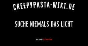 Suche niemals das Licht